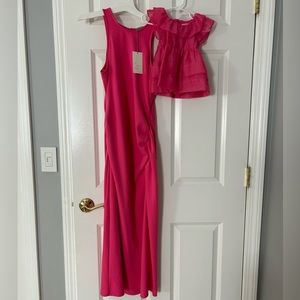 Target Pink Sleeveless Maxi Dress with Ruffled Pink Baby Top